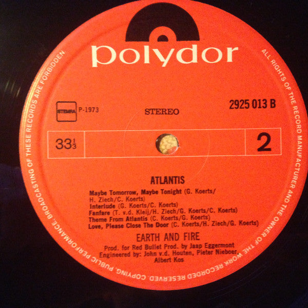 Earth And Fire : Atlantis (LP,Album)