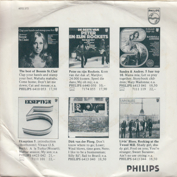 Dutch Spring : Walk Away / I Can't Go On  (7",45 RPM,Single)