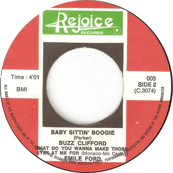 Brian Hyland / Lesley Gore / Buzz Clifford / Emile Ford : Ginny Come Lately / It's My Party / Baby Sittin' Boogie / What Do You Wanna Make Those Eyes At Me For (7",45 RPM,EP)