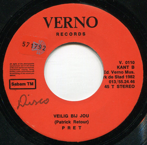 Pret : Dikke Vrienden (7",45 RPM,Single,Stereo)