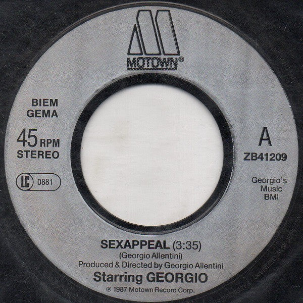 Georgio (2) : Sexappeal (7",45 RPM,Single,Stereo)