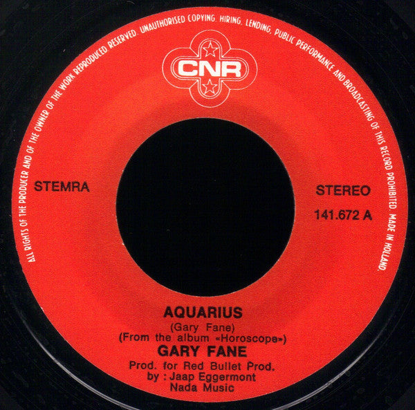 Gary Fane : Aquarius (7",45 RPM,Single)
