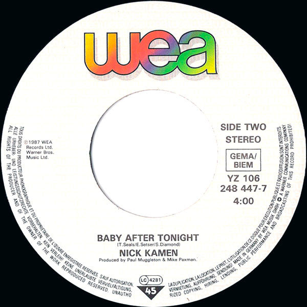 Nick Kamen : Loving You Is Sweeter Than Ever (7",Single,45 RPM)