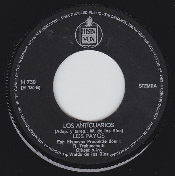 Los Payos : La Paz, El Cielo Y Las Estrellas (7",45 RPM,Single)