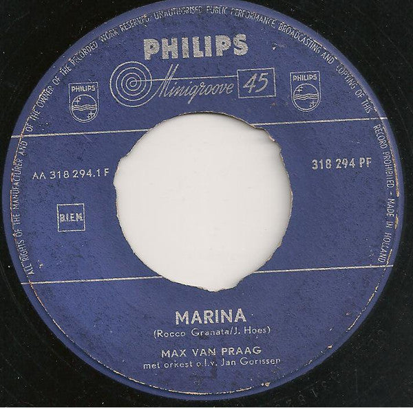 Max van Praag : Marina (7",45 RPM,Single)