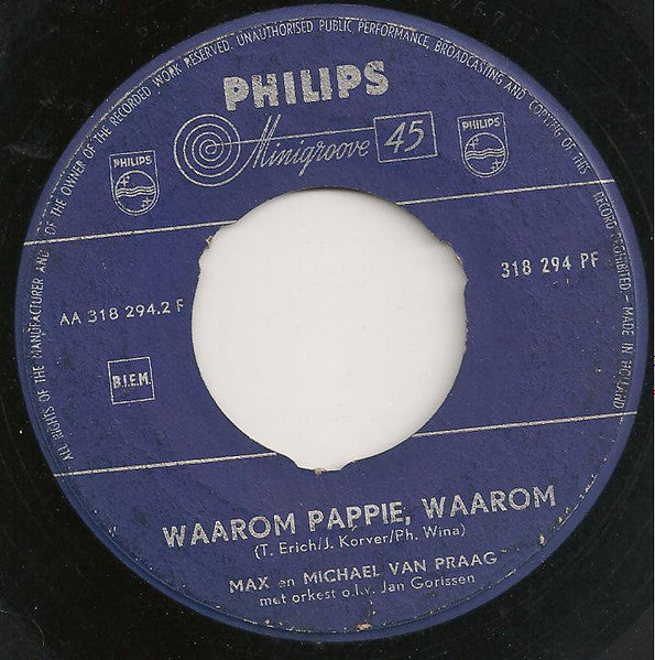 Max van Praag : Marina (7",45 RPM,Single)