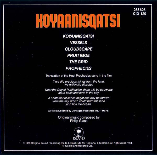 Philip Glass : Koyaanisqatsi (Album)