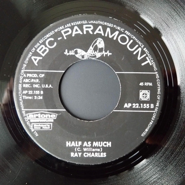 Ray Charles : Bye, Bye Love / Half As Much (7",45 RPM,Single)