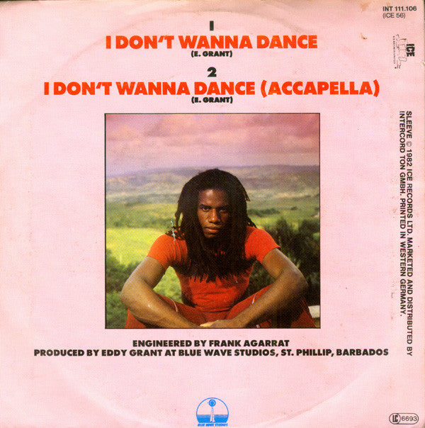 Eddy Grant : I Don't Wanna Dance (7",45 RPM,Single,Stereo)