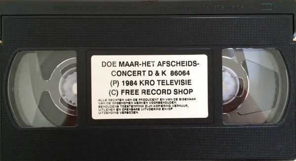 Doe Maar : Het Afscheidsconcert (Album,PAL)