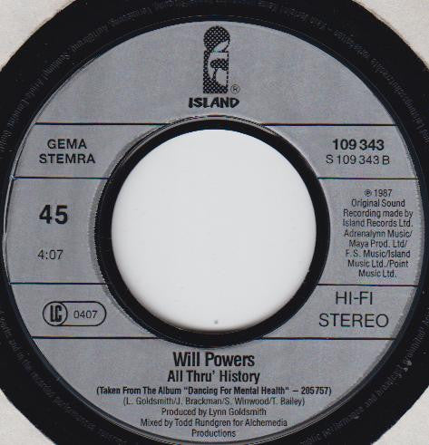 Will Powers : Kissing With Confidence (7",45 RPM,Single)