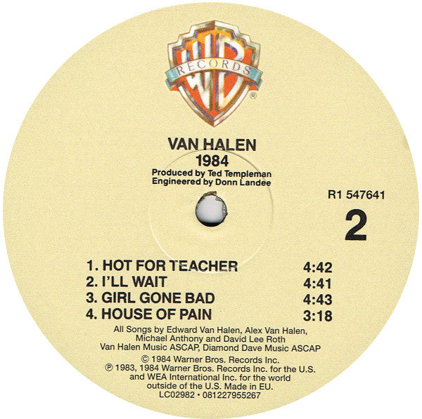 Van Halen : 1984 (LP,Album,Reissue,Remastered)