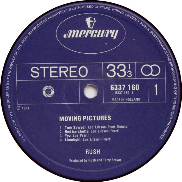 Rush : Moving Pictures (LP,Album)