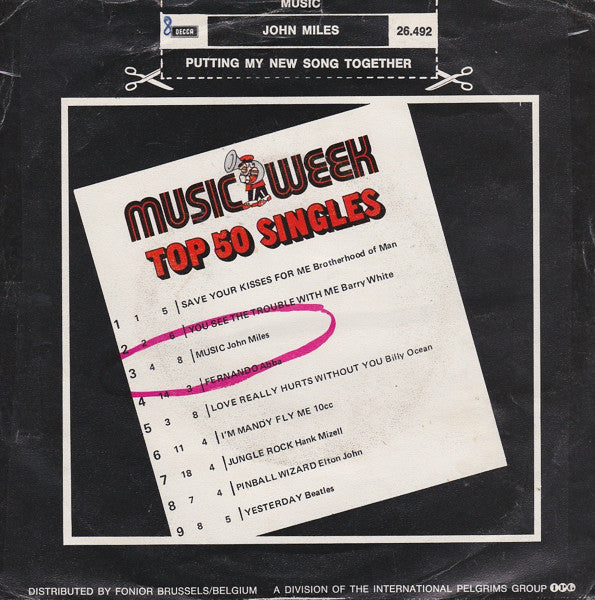John Miles : Music / Putting My New Song Together (7",Single)
