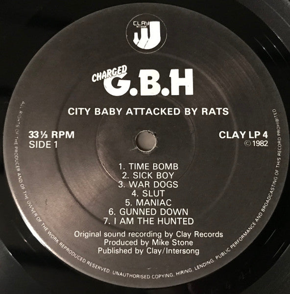 G.B.H. : City Baby Attacked By Rats (LP,Album)