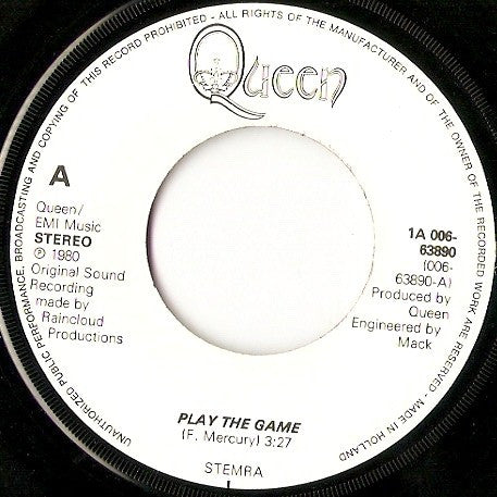 Queen : Play The Game (7",Single)