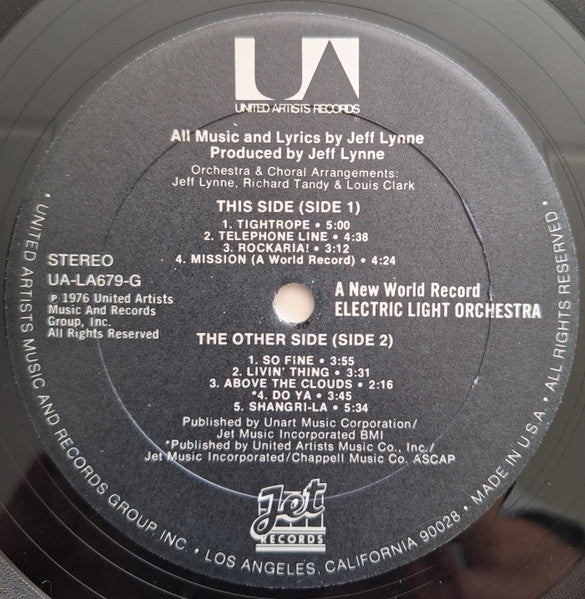 Electric Light Orchestra : A New World Record (LP,Album)