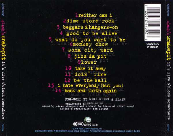 Slash's Snakepit : It's Five O'Clock Somewhere (Album)