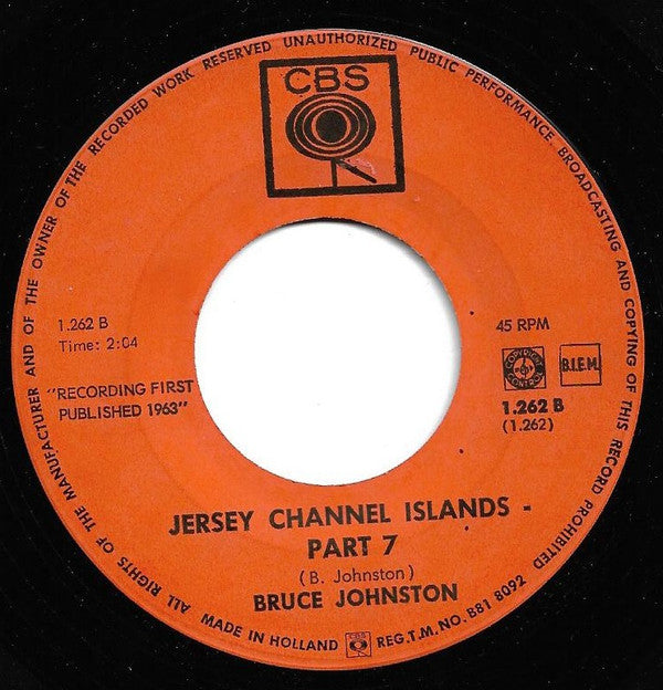 Bruce Johnston : Biarritz / Jersey Channel Islands-Part 7 (7",45 RPM,Single)