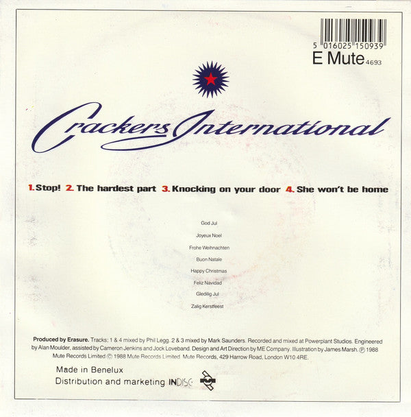 Erasure : Crackers International (7",45 RPM,EP,Stereo)