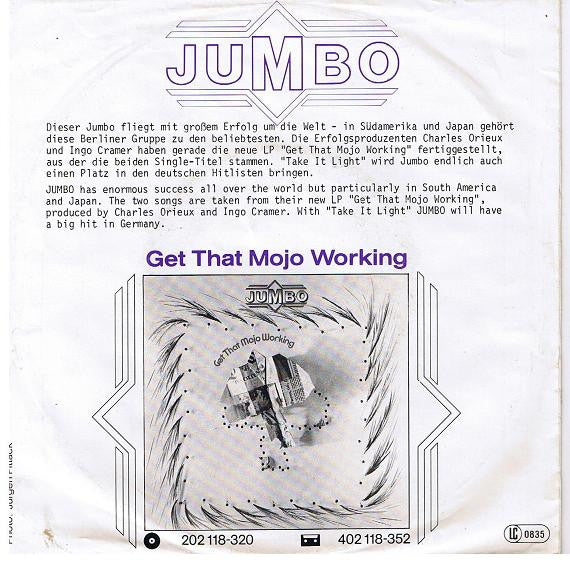 Jumbo (5) : Take It Light (Get That Mojo Working Day And Night) / Sexy Thing (7",45 RPM,Single,Stereo)