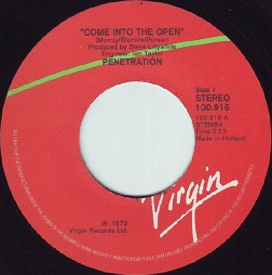 Penetration (2) : Come Into The Open (7",45 RPM,Single)