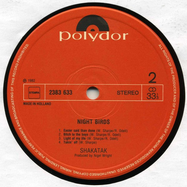 Shakatak : Night Birds (LP,Album)