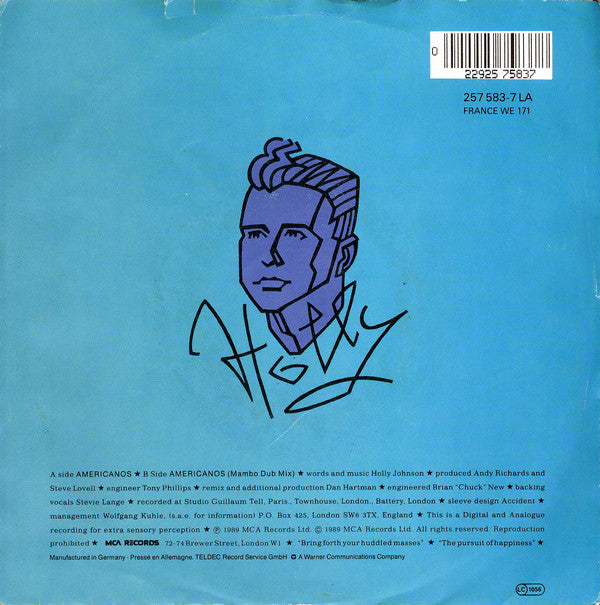 Holly Johnson : Americanos (7",45 RPM,Single,Stereo)