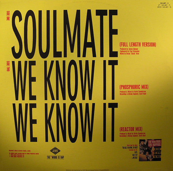 Wee Papa Girl Rappers : Soulmate (12",45 RPM,Stereo)