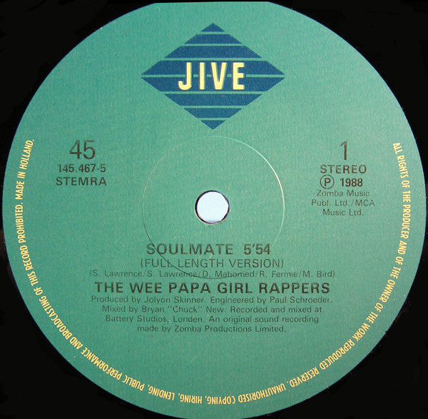 Wee Papa Girl Rappers : Soulmate (12",45 RPM,Stereo)