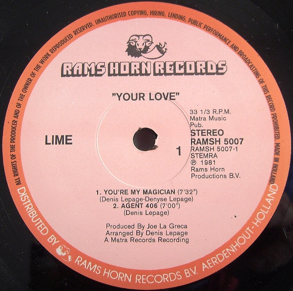 Lime (2) : Your Love (LP,Album)