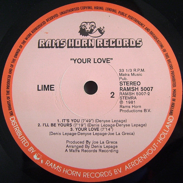 Lime (2) : Your Love (LP,Album)