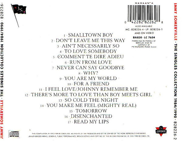 Jimmy Somerville Featuring Bronski Beat And Communards, The : The Singles Collection 1984/1990 (Compilation)