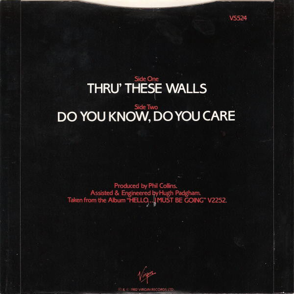 Phil Collins : Thru' These Walls (7",45 RPM,Single)