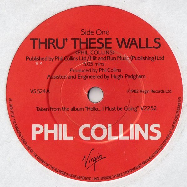 Phil Collins : Thru' These Walls (7",45 RPM,Single)