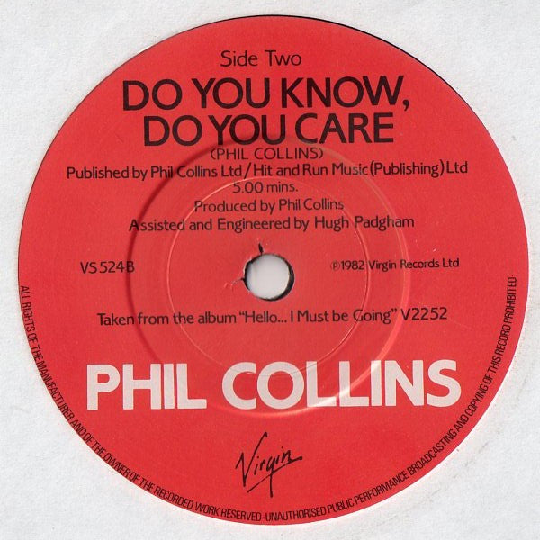 Phil Collins : Thru' These Walls (7",45 RPM,Single)