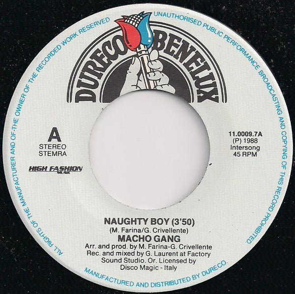 Macho Gang : Naughty Boy (7",45 RPM,Single)