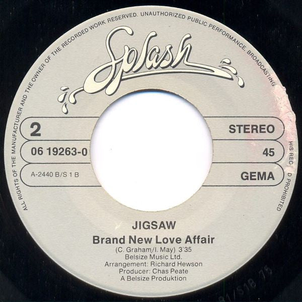 Jigsaw (3) : Sky High (7",45 RPM,Single,Stereo)