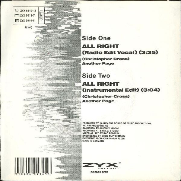 V.I.P. : All Right (7")
