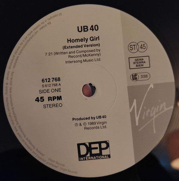 UB40 : Homely Girl (12")