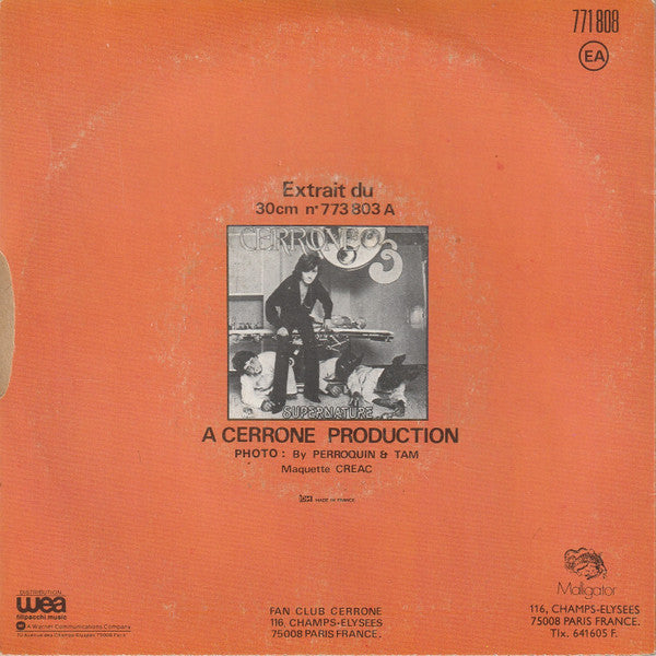 Cerrone : Give Me Love (7",45 RPM,Single,Stereo)