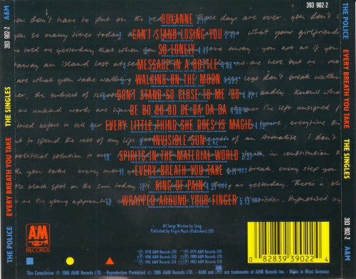 Police, The : Every Breath You Take (The Singles) (Compilation)
