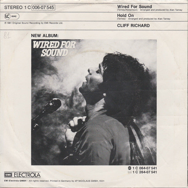 Cliff Richard : Wired For Sound (7",45 RPM,Single,Stereo)