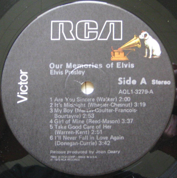 Elvis Presley : Our Memories Of Elvis (LP,Album)