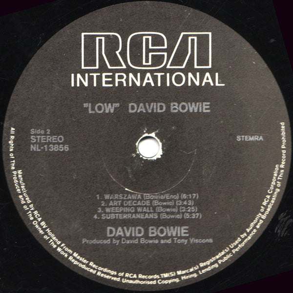 David Bowie : Low (LP,Album,Reissue)