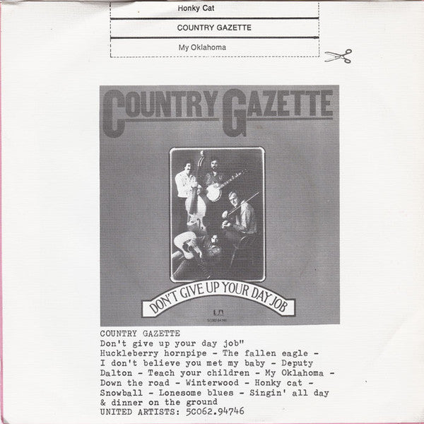Country Gazette : Honky Cat  (7",45 RPM,Single,Stereo)