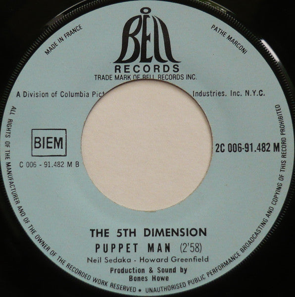 Fifth Dimension, The : Feelin' Alright ? / Puppet Man (7",45 RPM,Single)