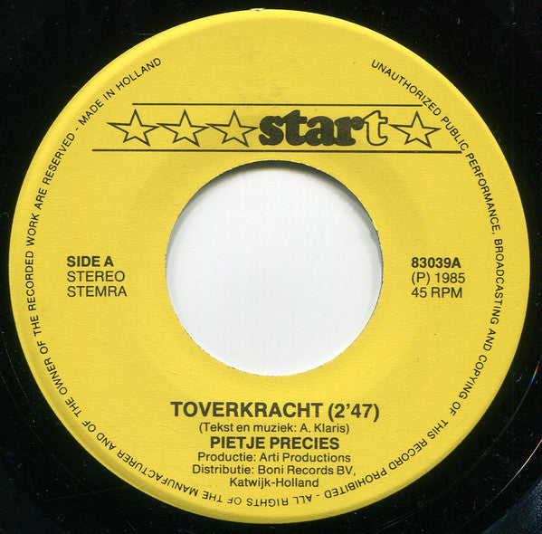 Pietje Precies : Toverkracht (7",45 RPM,Single,Stereo)