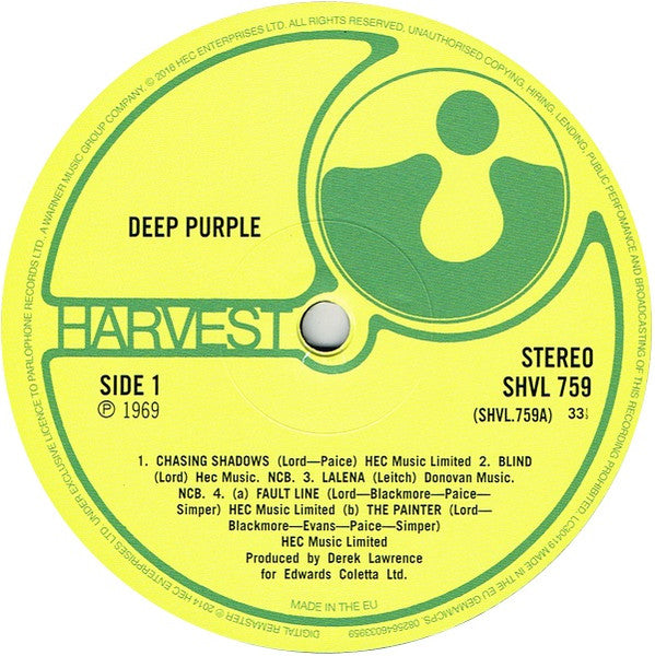 Deep Purple : Deep Purple (LP,Album,Reissue,Remastered,Stereo)