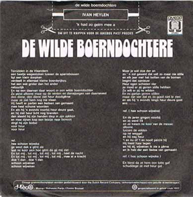 Ivan Heylen : De Wilde Boerndochtere (7",Single)